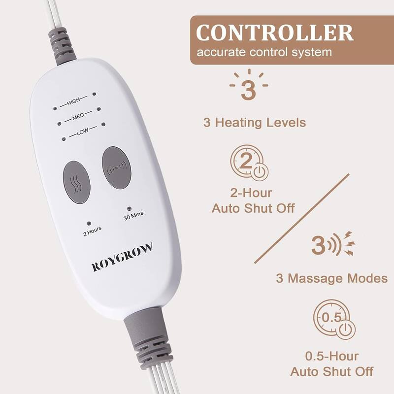 12" x 24" Portable Electric Heating Pad for Back Pain Relief