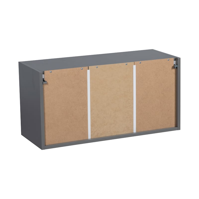 36" x 18" x 24" Wall Cabinet-Double Door-Grey - 36 x 18 x 23 3/8
