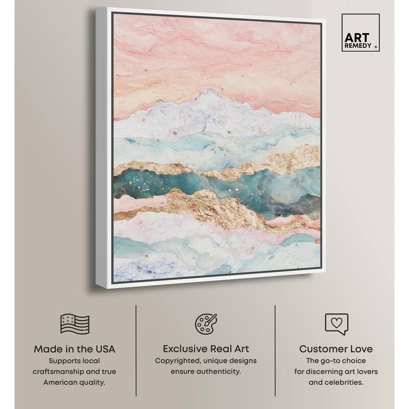 Rose Quartz Ridge Canvas by Art Remedy