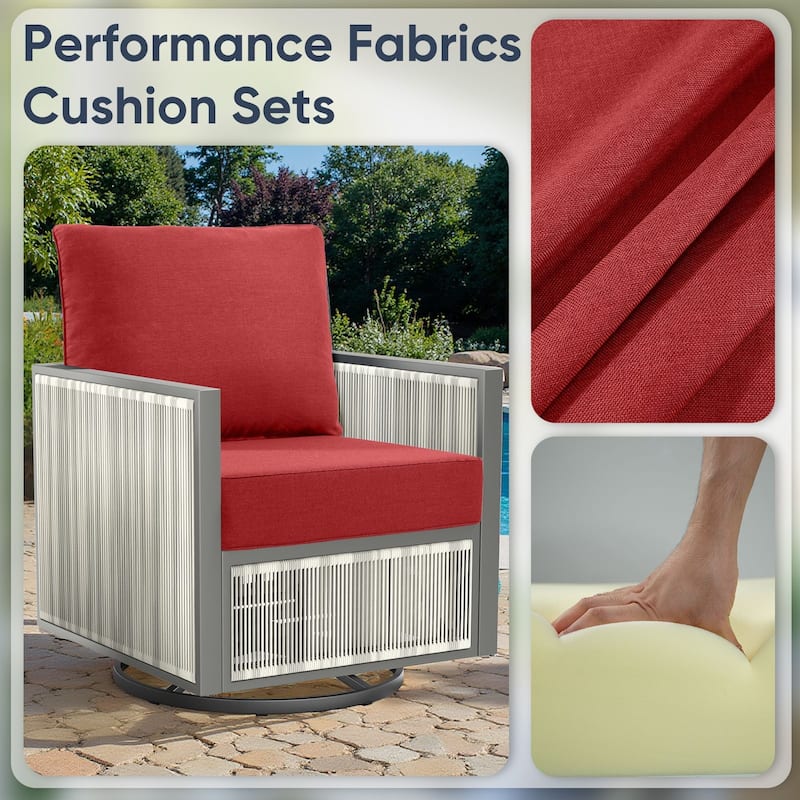 Outdoor Deep Seat Cushion Set 24 x 24 x 6 Inch