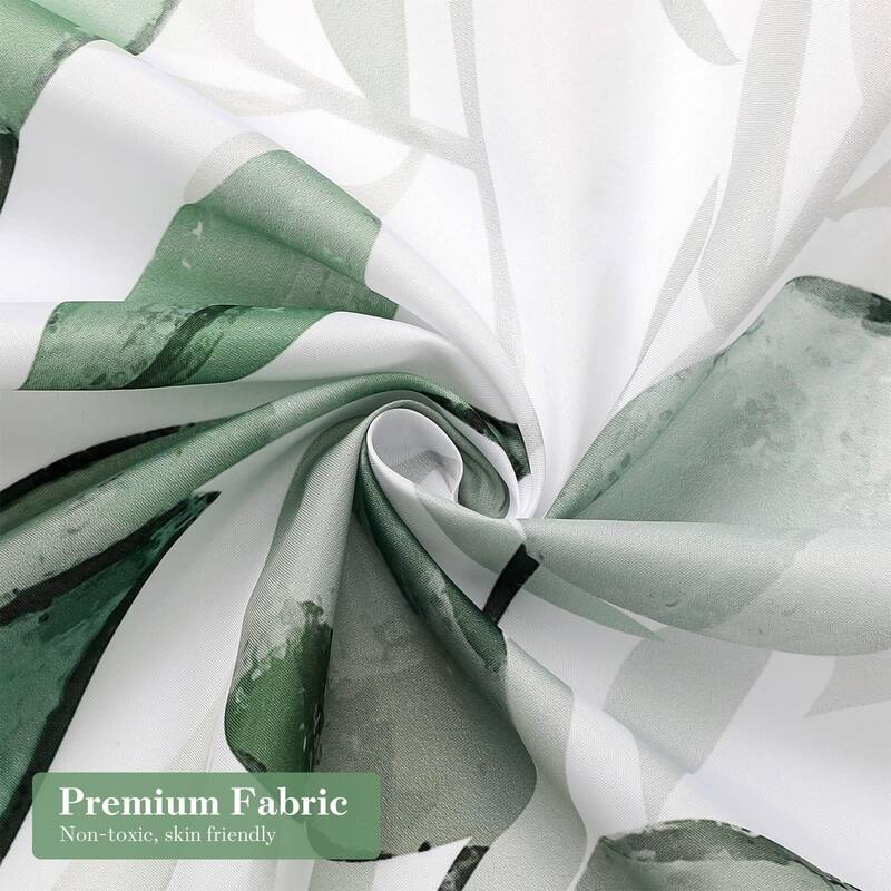 Green Eucalyptus Shower Curtain, 72" x 72", Botanical Decor