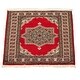 preview thumbnail 2 of 7, ECARPETGALLERY Hand-knotted Finest Peshawar Bokhara Red Wool Rug - 2'6 x 2'7