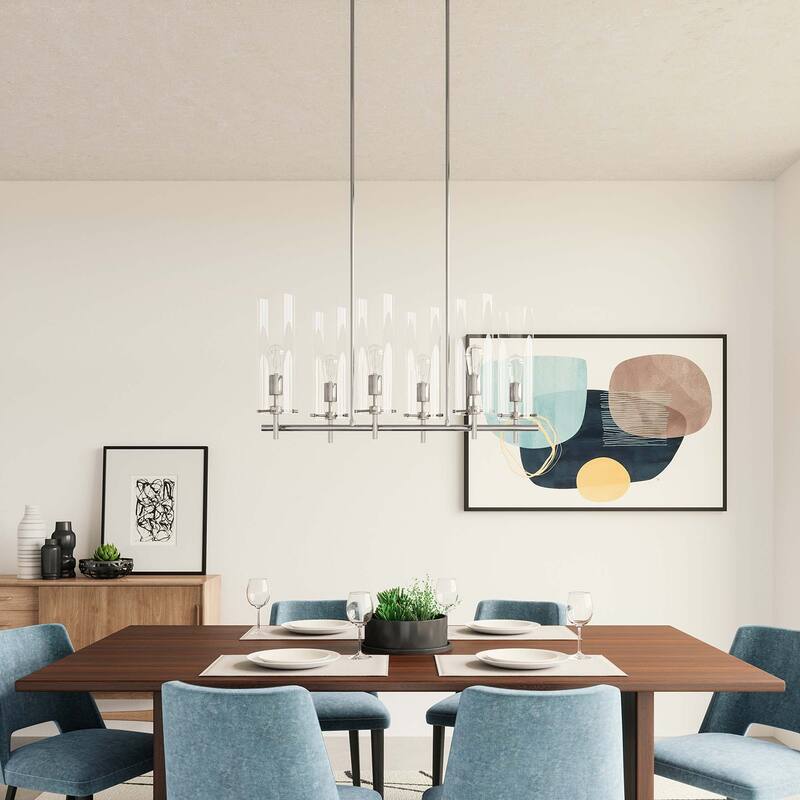 Skylark 6-Light Chandelier - Clear Polished Nickel