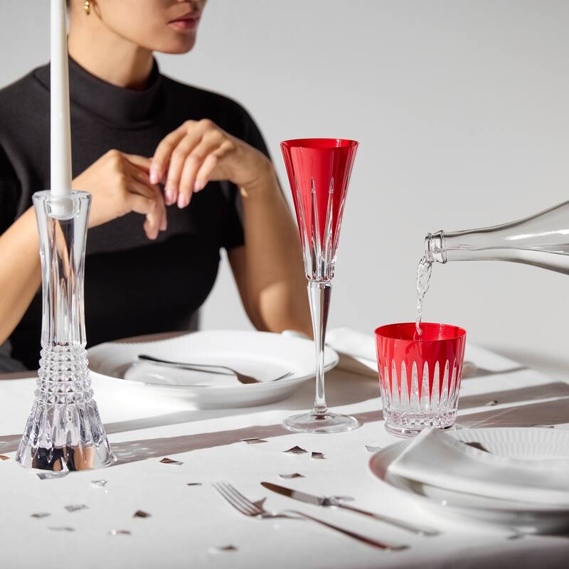 Waterford New Year Flutes Firework, Set of 2, Red
