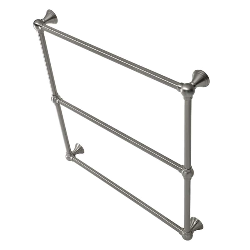 Maximilien 30 in. Wall Mount Towel Rack in Brushed Brass
