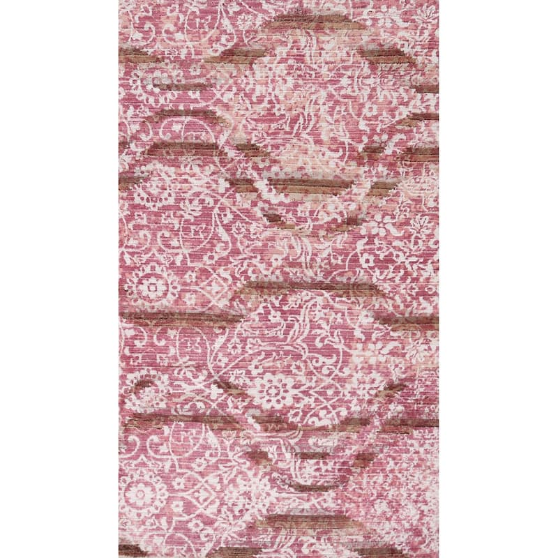 Abstract Indian Modern Accent Rug Handmade Wool Carpet - 2'8" x 4'9"