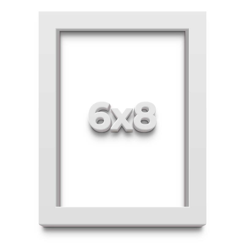 6x8 Shadow Box Frame White 1 Real Wood