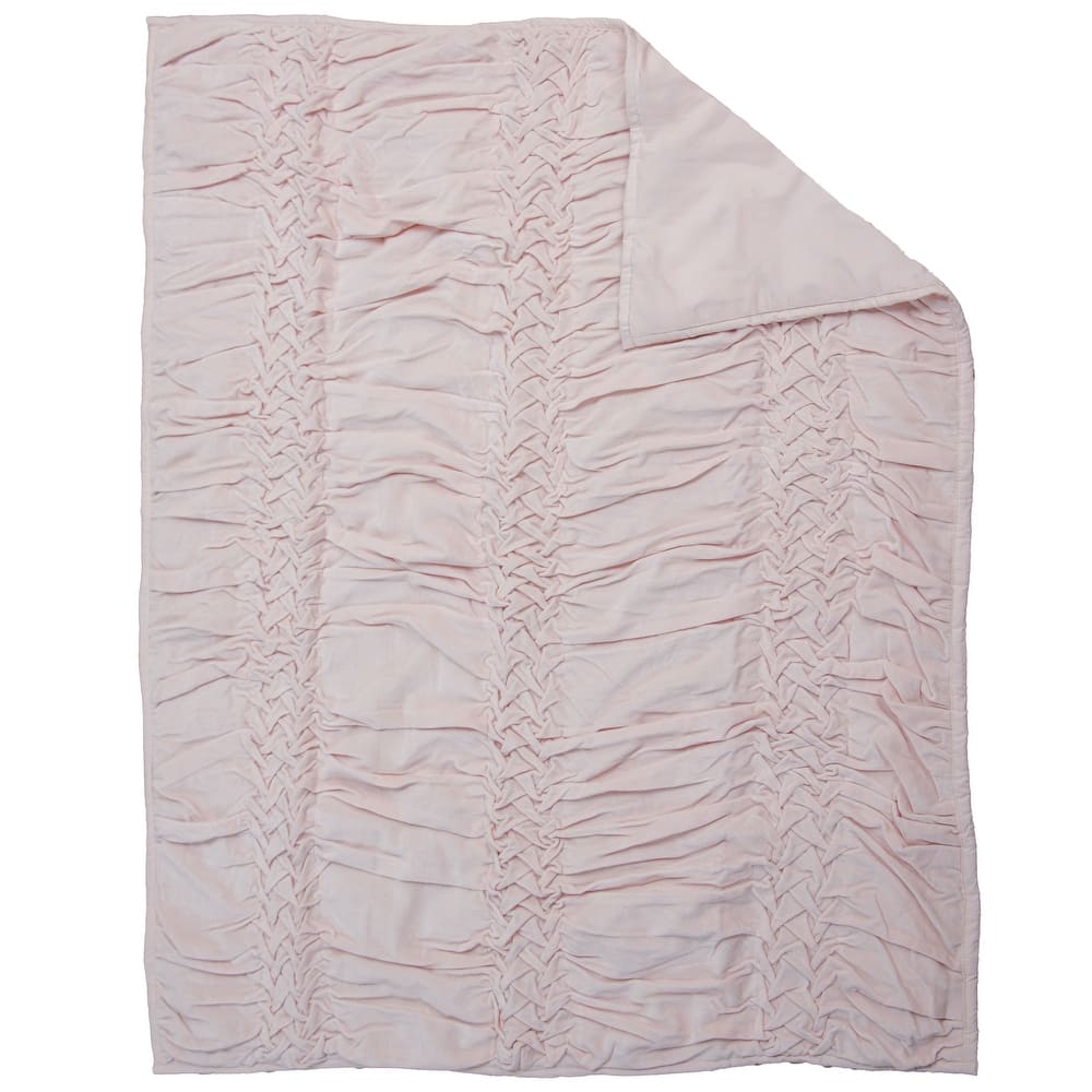 Rizzy Home Elle Smocked Accent Crib Quilt - 38" X 50"