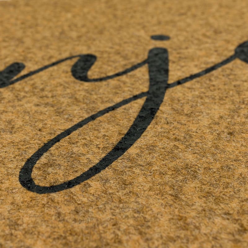 Mohawk Home Bonjour Script Natural 1' 6" X 2' 6" Door Mat