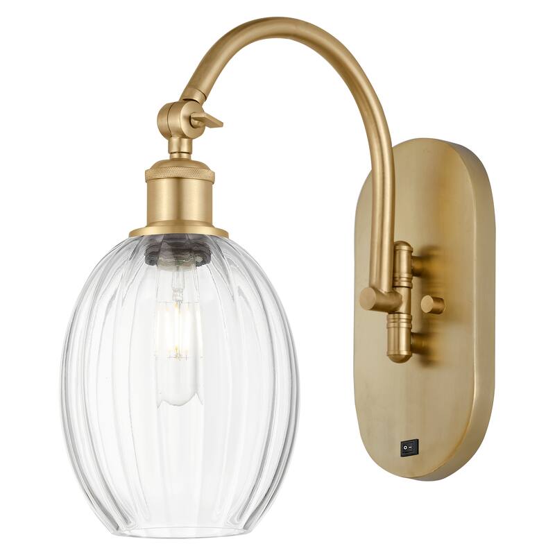 Innovations Lighting Endless Possibilities Ballston - Preston - 1 Light 6" Bulb Shade Swiveling Sconce - Clear/Satin Gold