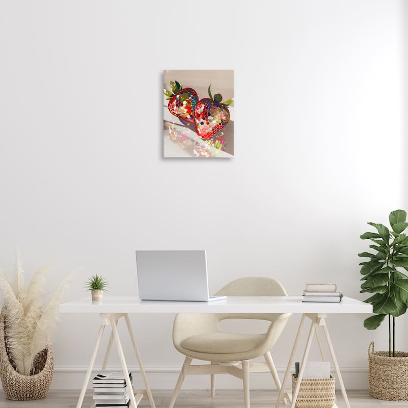 Stupell Reflecting Disco Strawberries Canvas Wall Art Design By Arlington Prints