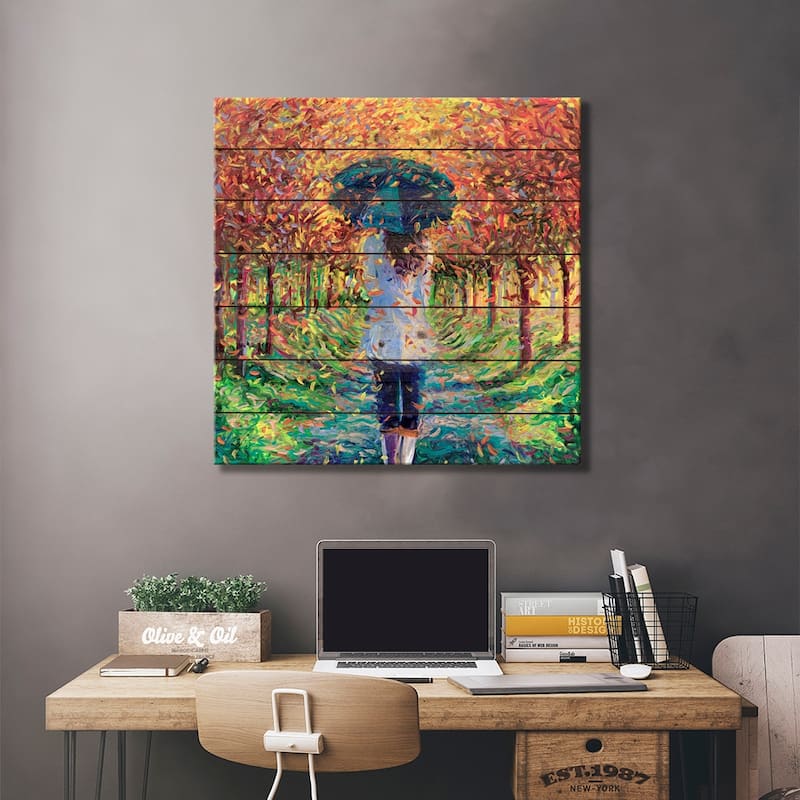 Colleen Print On Wood by Iris Scott - Multi-Color