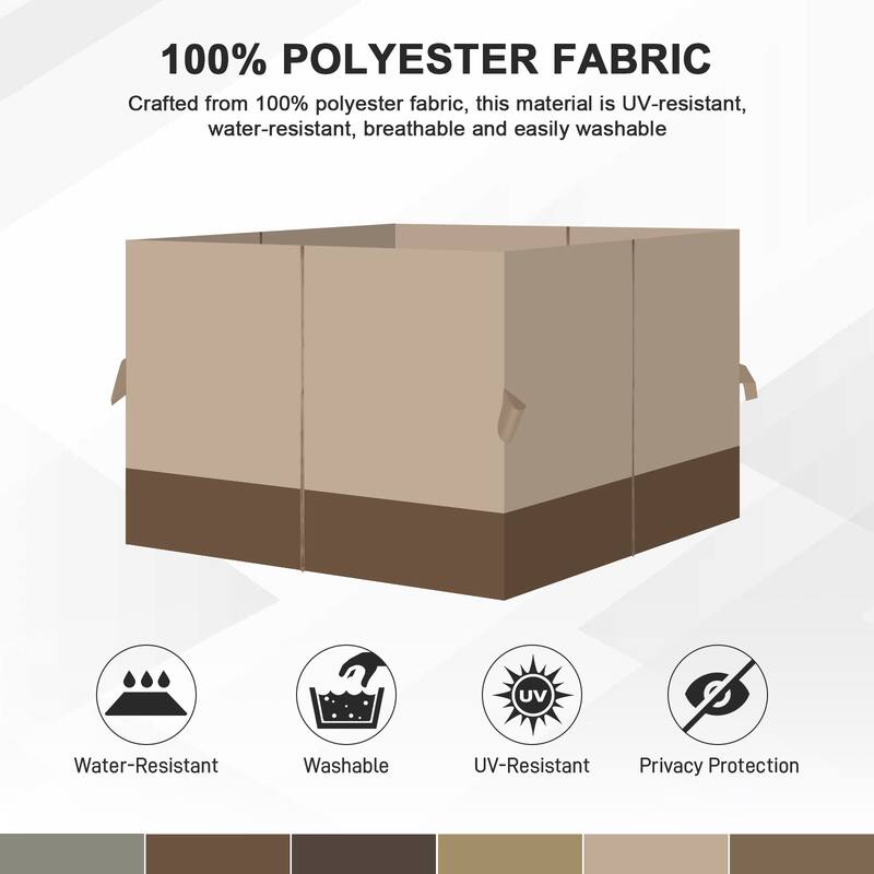 Aoodor 12x16 ft Outdoor Gazebo Curtains, 4 Panels Waterproof Privacy Sidewall Replacement with Zipper