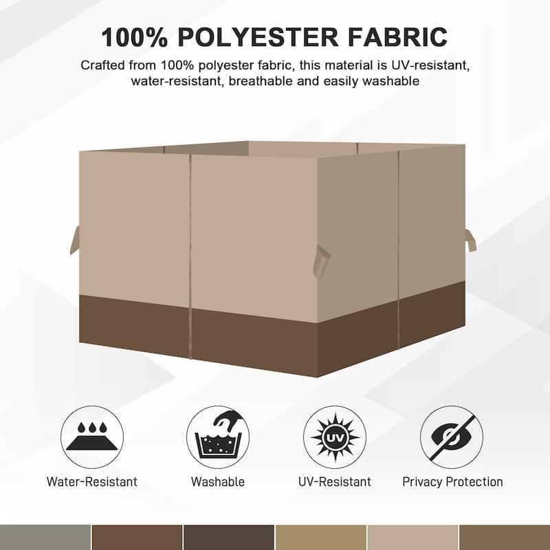 Aoodor Gazebo Curtain Replacement - Patio Privacy Curtains with Double Zipper(Curtain Only)