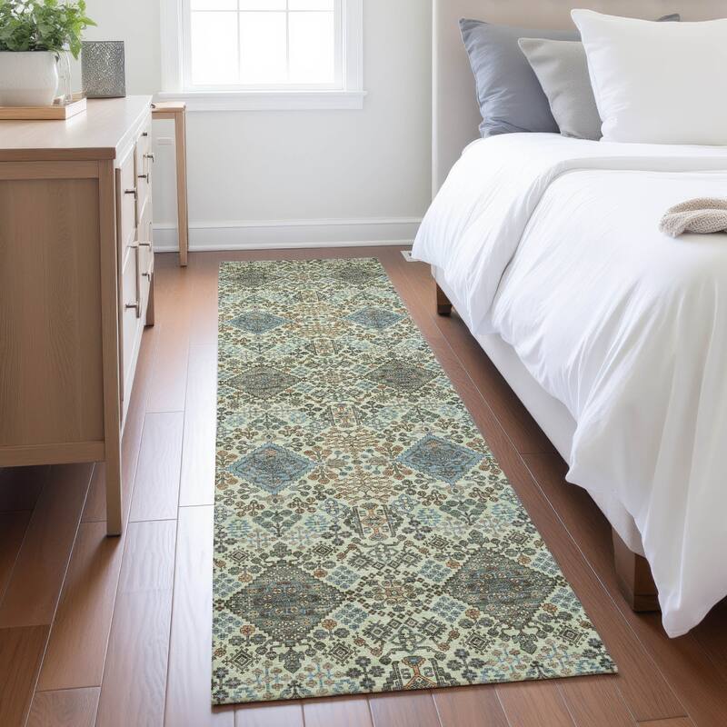 Machine Washable Indoor/ Outdoor Global Flory Chantille Rug