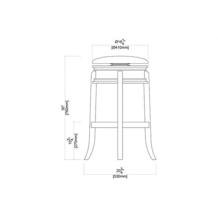 Magellan Brandy Finish Hardwood Swivel Stool