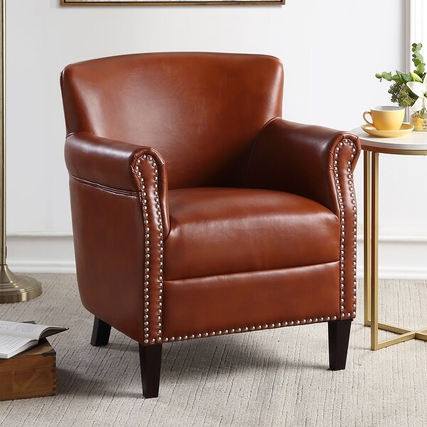 Strick & bolton kemper faux leather upholstered accent chair deals