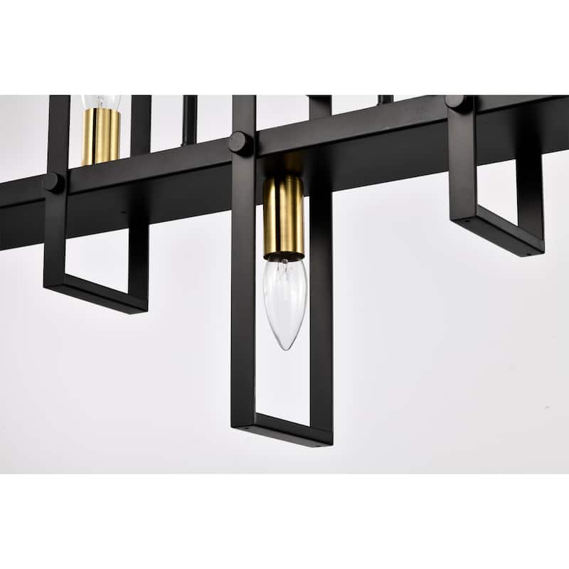 Mia 32 Inch Candle Style Kitchen Island Chandelier 5 Light - N/A