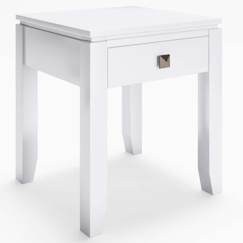 WYNDENHALL Essex Solid Wood 18-inch Square 1-drawer End Table