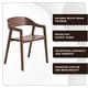 preview thumbnail 21 of 53, Rivo Mid-Century Modern Solid Oak Wood Accent Dining Chair with Open Back for Dining Room, Living Room and Kitchen