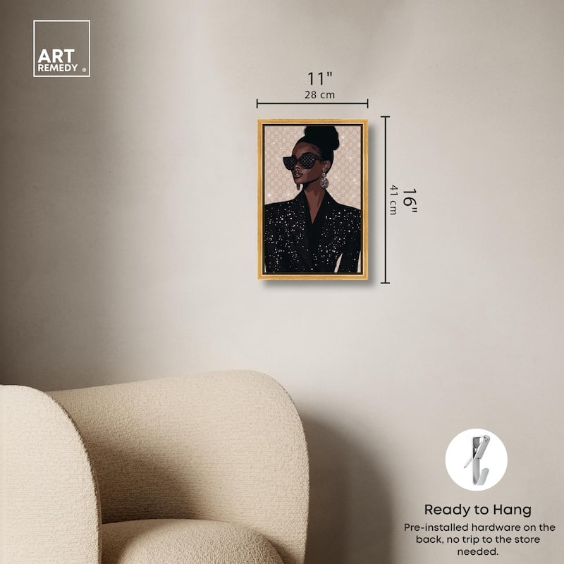 Elegant Woman Sparkle Canvas by Art Remedy