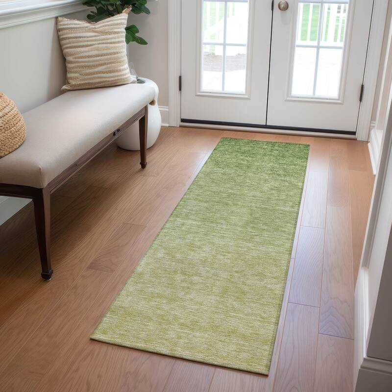 Machine Washable Indoor/ Outdoor Chantille Solid Ombre Rug