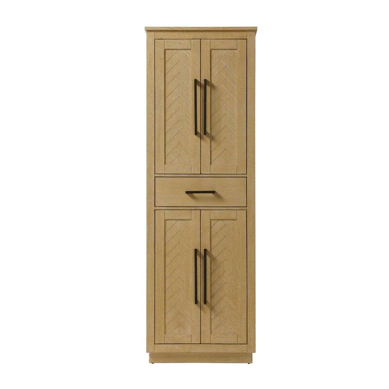 Raphael Bath Storage Cabinet (16-28 In.) - Linen oak - 24"