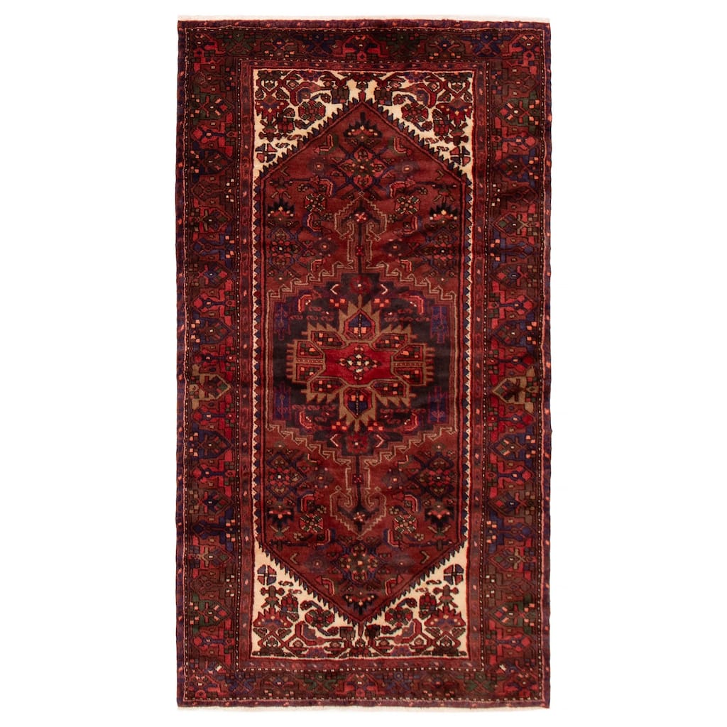 ECARPETGALLERY Hand-knotted Andelz Red Wool Rug - 4'4 x 7'9