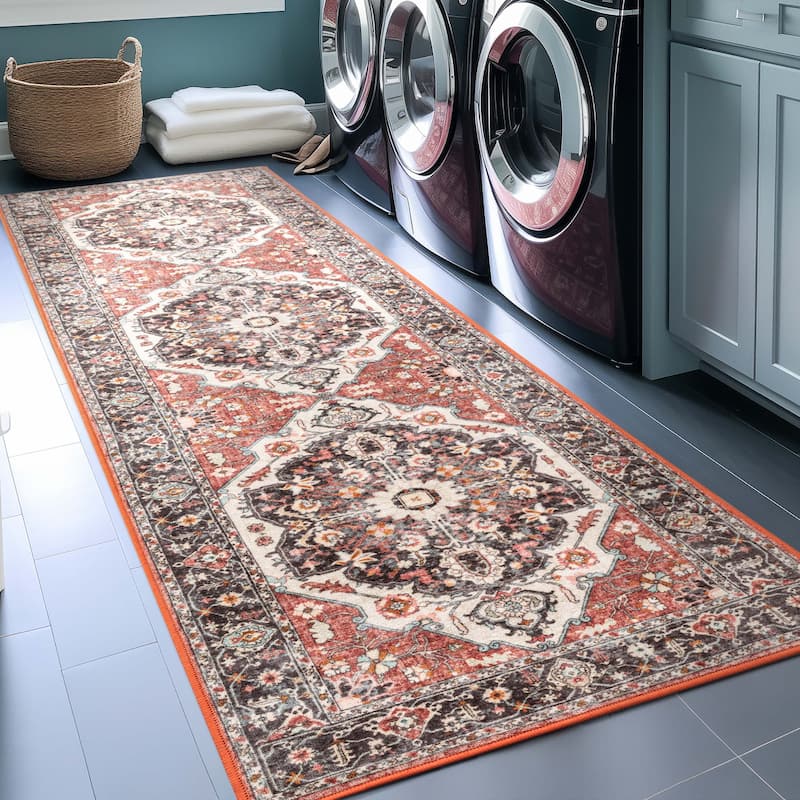 Well Woven Kings Court Zazzu Traditional Medallion Oriental Area Rug - 2'7" x 9'10" Runner - Multi