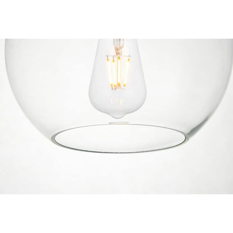 Clear Glass 5-light 42-inch Pendant