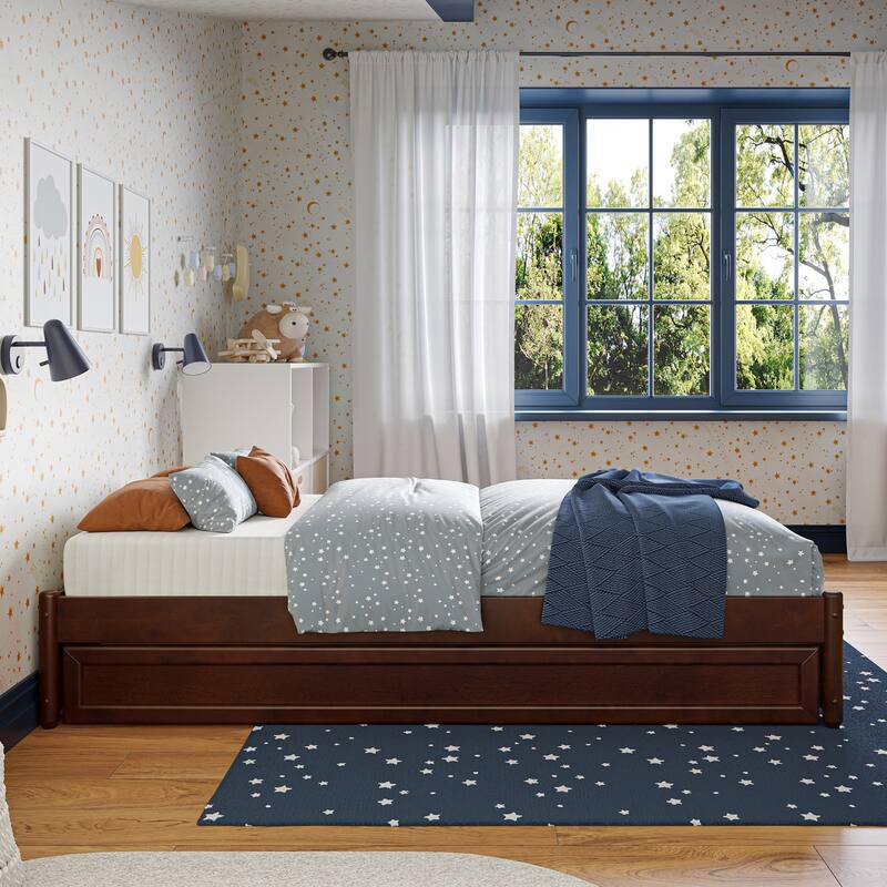 Barcelona Panel Platform Bed with Twin Trundle