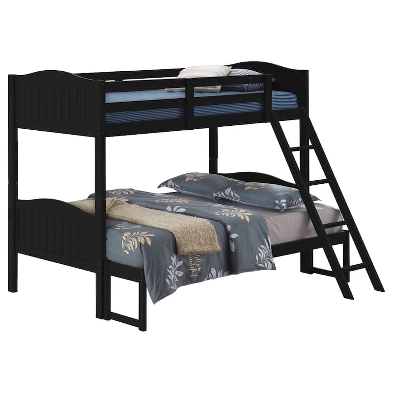 Arlo Transitional Wood Frame Bunk Bed with Ladder