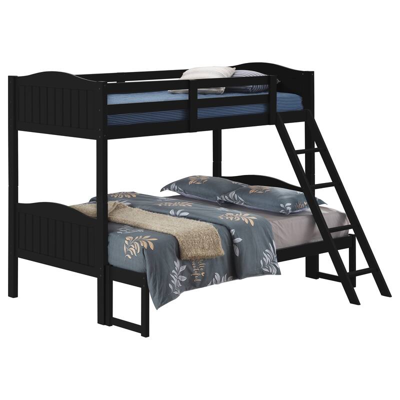 Arlo Transitional Wood Frame Bunk Bed with Ladder