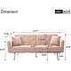 preview thumbnail 16 of 23, Velvet Futon Sofa Bed with Two Pillows, Convertible Couch for Living Room and Bedroom