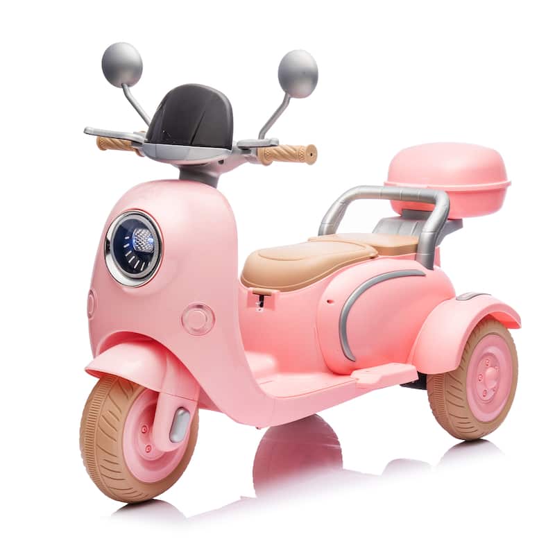 Pink Kids Electric Car Ride-On Car 2-Seater Ride-On Toy with Bluetooth Music