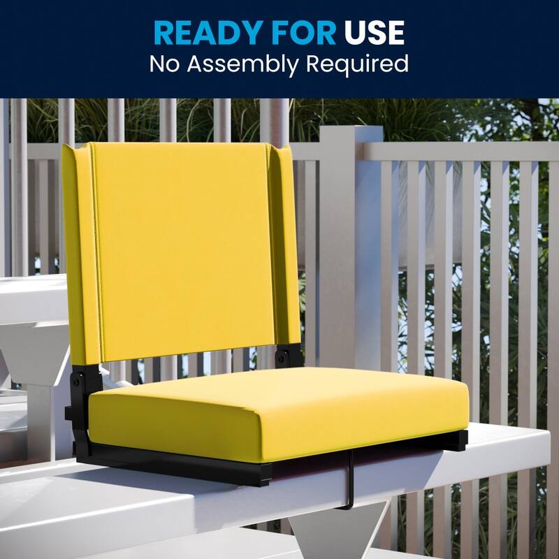 Ultra-Padded Stadium Chair - 18"W x 14"D x 18"H - 18"W x 14"D x 18"H