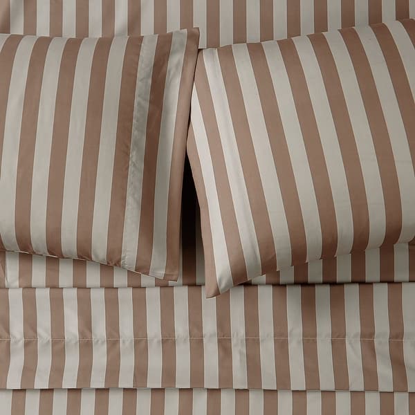 slide 2 of 4, Truly Soft Weston Stripe 4 Piece Sheet Set Full - Brown