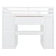 preview thumbnail 15 of 18, White Full Size Solid Wood Loft Bed with Desk, Wardrobes & Drawers