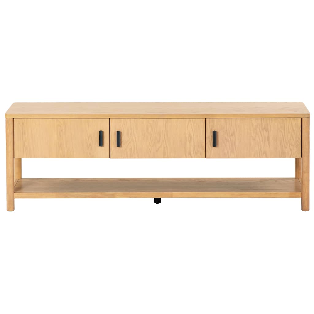 SAFAVIEH Couture Jaylessa Wood 3 Door TV Stand - 72"W x 18"D x 24"H
