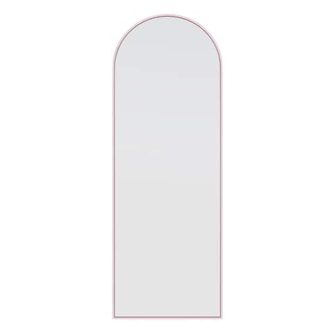 Glass Warehouse Large Arch Shape Stainless Steel Framed Mirror