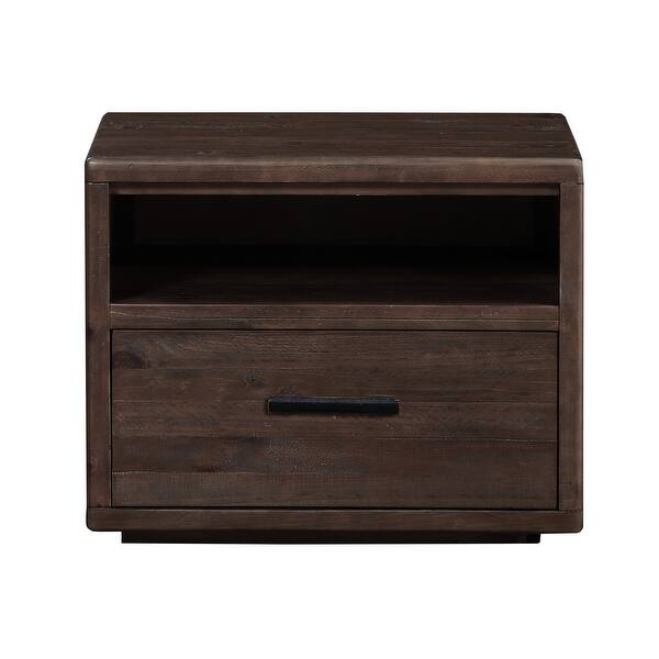 Shop Mckinney One Drawer Solid Wood Nightstand In Espresso Pine Overstock 31272863
