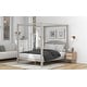 preview thumbnail 23 of 27, King /Queen Size Canopy Platform Bed with Headboard and Support Legs, Grey/Brown