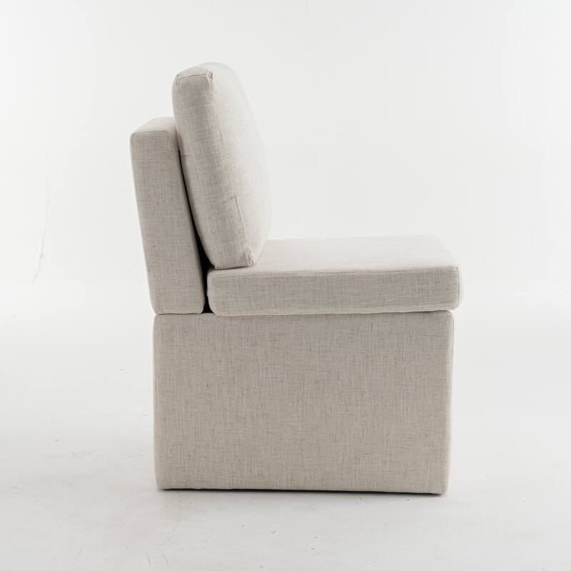 Upholstered Armless Dining Chair, Parsons Chair