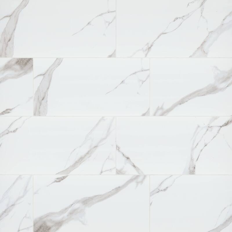 Ackland AKNPTLIN12X24G-CA Linea - 12" x 24" Ceramic Solid Floor and - Monarca Blanca