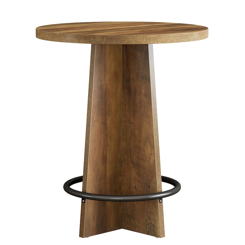 Wood Bar Table, Bistro Pub Table, Coffee House Kitchen Dining Home Cocktail Desk Accent Pub Table