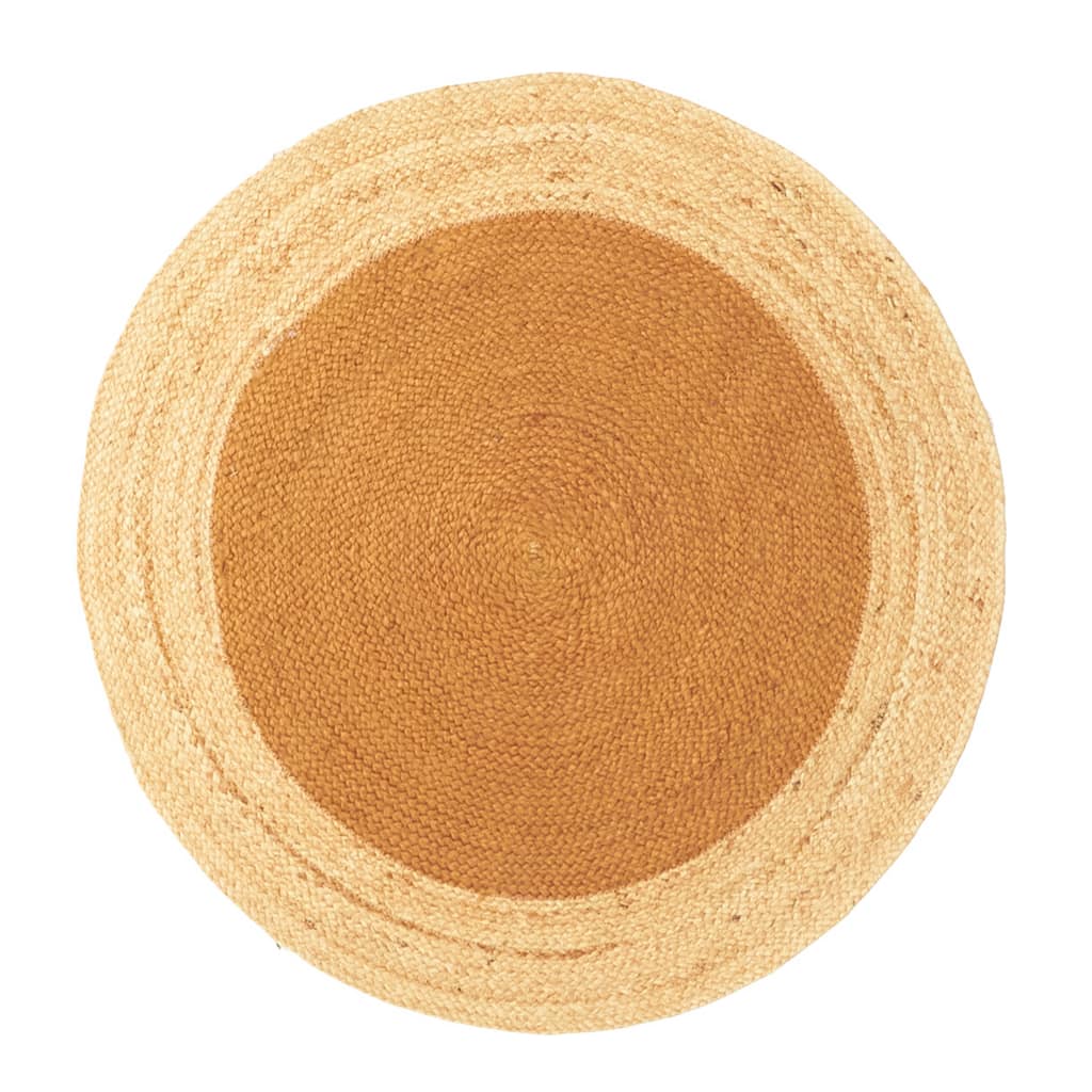 ECARPETGALLERY Braided Weave Palas Denizli Copper Jute Rug - 3'0 x 3'0