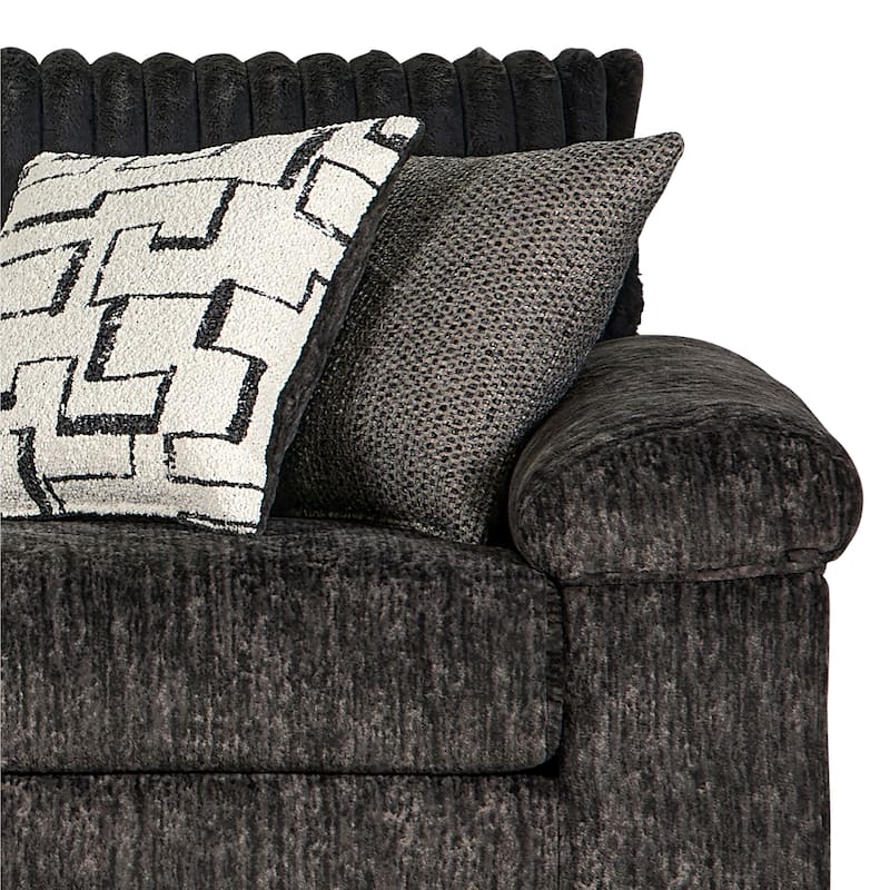 Roundhill Furniture Nason Wide Wale Corduroy Sofa, Loveseat, and Cuddle Chair Set