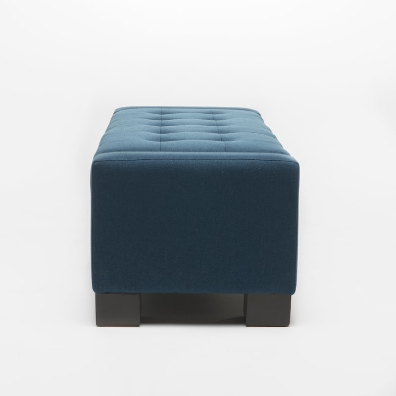 50.25" Storage Bench, Storage Ottoman Bench with Safety Hinge, Upholstered Entryway Bench with Seating for Bedroom