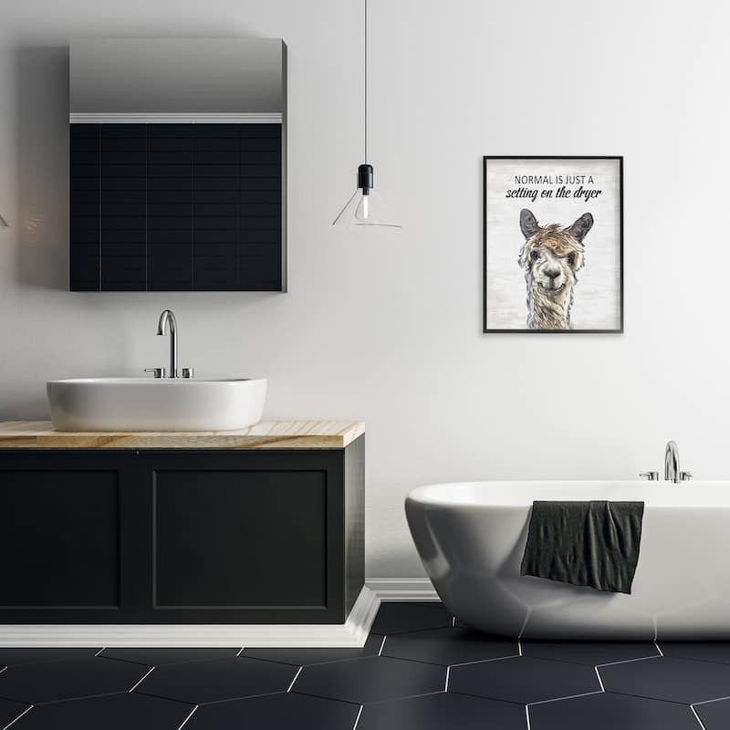 Stupell Normal is Just Dyer Setting Framed Giclee Art Design By Lettered and Lined