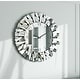 preview thumbnail 1 of 10, 31.4” Round Mirrored Wall Clock Decor Silver Glass Mirror Clock - 80cm 80cm